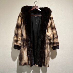 Vintage Chic Fitch & Mink Fur Coat - Small